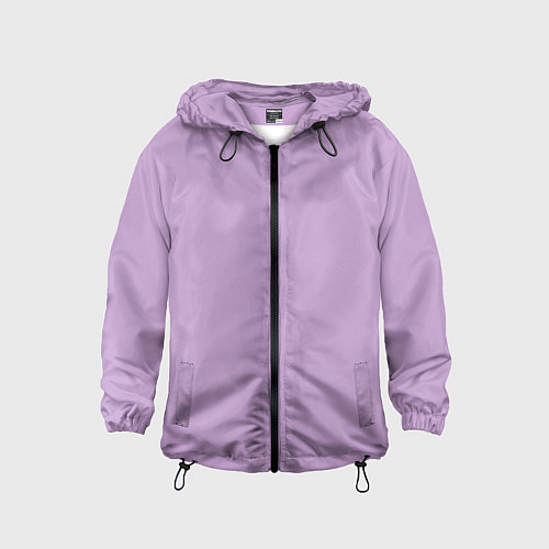 Детская ветровка Глициниевый цвет без рисунка / 3D-Черный – фото 1