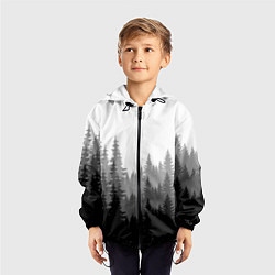 Ветровка с капюшоном детская Темный Лес, цвет: 3D-черный — фото 2