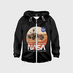 Ветровка с капюшоном детская NASA - Perseverance, цвет: 3D-белый