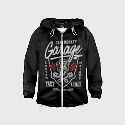 Ветровка с капюшоном детская Gas Monkey Garage, цвет: 3D-белый