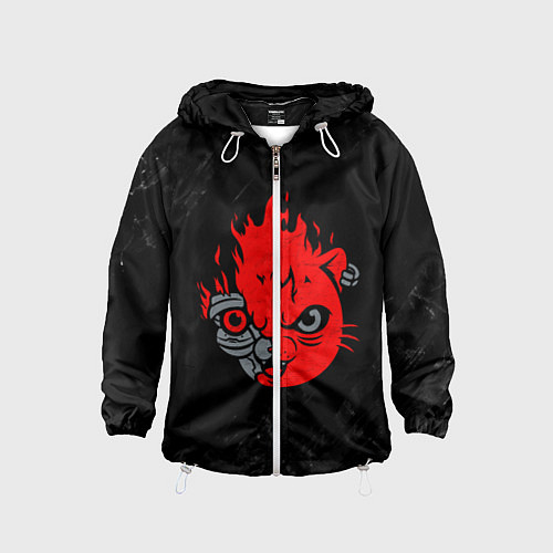 Детская ветровка CYBERPUNK 2077 КОТ КИАНУ РИВЗ / 3D-Белый – фото 1