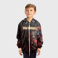 Ветровка с капюшоном детская Team Fortress, цвет: 3D-белый — фото 2