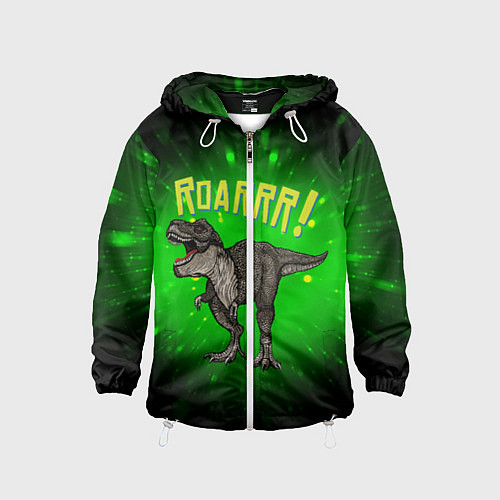 Детская ветровка Roarrr! Динозавр T-rex / 3D-Белый – фото 1