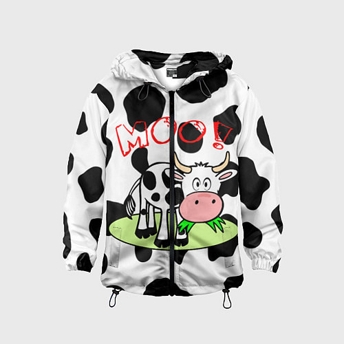 Детская ветровка Moo! / 3D-Черный – фото 1