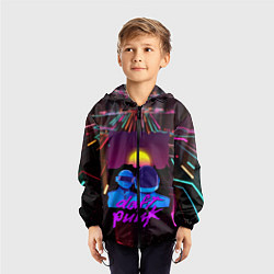 Ветровка с капюшоном детская Daft Punk Electrix, цвет: 3D-черный — фото 2