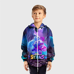 Ветровка с капюшоном детская Сквик Squeak Brawl Stars, цвет: 3D-белый — фото 2