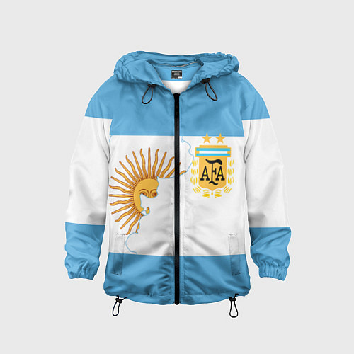 Детская ветровка Сборная Аргентины / 3D-Черный – фото 1