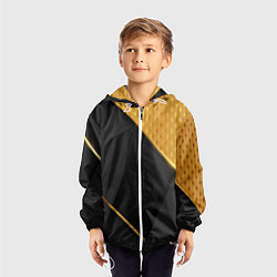 Ветровка с капюшоном детская 3D BLACK & GOLD, цвет: 3D-белый — фото 2