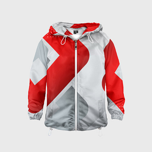 Детская ветровка 3D SPORT STYLE RED WHITE / 3D-Белый – фото 1