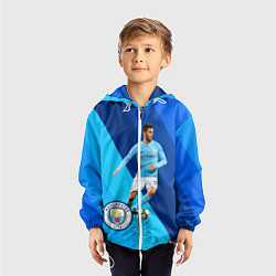 Ветровка с капюшоном детская Бернарду Силва Манчестер Сити, цвет: 3D-белый — фото 2
