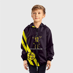 Ветровка с капюшоном детская Холанд Боруссия, цвет: 3D-черный — фото 2