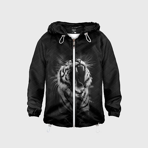 Детская ветровка Тигр рычит Tiger realistic / 3D-Белый – фото 1