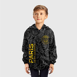 Ветровка с капюшоном детская ФК ПСЖ PARIS SAINT GERMAIN, цвет: 3D-черный — фото 2