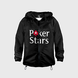 Ветровка с капюшоном детская Poker Stars, цвет: 3D-черный