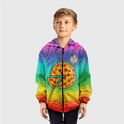 Ветровка с капюшоном детская D j Пицца, цвет: 3D-черный — фото 2