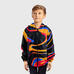 Ветровка с капюшоном детская Color Mix, цвет: 3D-черный — фото 2