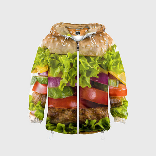 Детская ветровка Бургер / 3D-Белый – фото 1