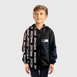 Ветровка с капюшоном детская BMW - Racing Pattern on left, цвет: 3D-черный — фото 2