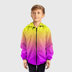 Ветровка с капюшоном детская Яркий рассвет, цвет: 3D-черный — фото 2