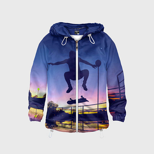 Детская ветровка Skateboarding / 3D-Белый – фото 1