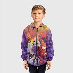 Ветровка с капюшоном детская Евангелион, цвет: 3D-черный — фото 2