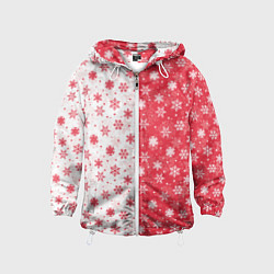 Детская ветровка Снежинки - новогодние узоры