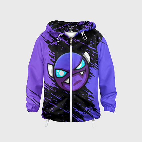 Детская ветровка Geometry Dash / 3D-Белый – фото 1