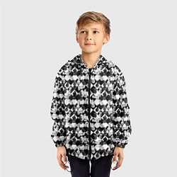 Ветровка с капюшоном детская Шахматы на шахматной доске, цвет: 3D-черный — фото 2