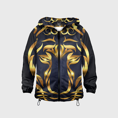 Детская ветровка Золотой символ года Тигр / 3D-Черный – фото 1
