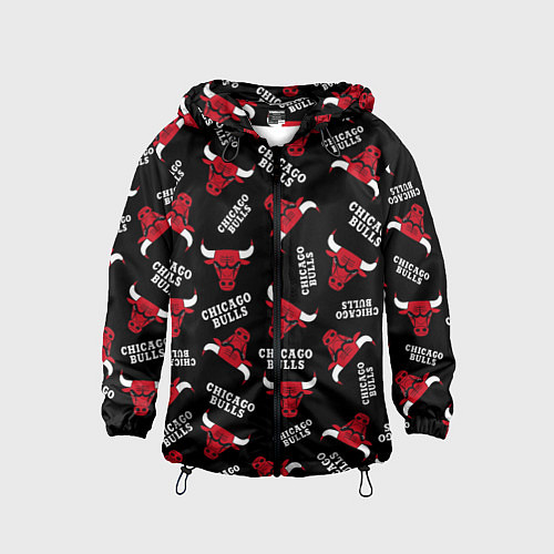 Детская ветровка CHICAGO BULLS БЫКИ УЗОР / 3D-Черный – фото 1