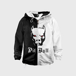 Ветровка с капюшоном детская Pit Bull боец, цвет: 3D-белый