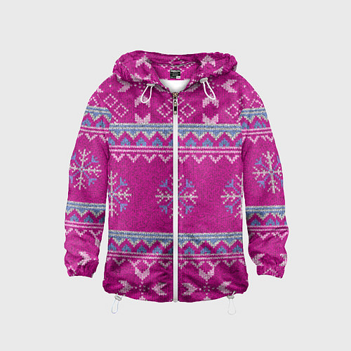 Детская ветровка Свитер со снежинками / 3D-Белый – фото 1