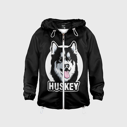 Детская ветровка Собака Хаски Husky / 3D-Белый – фото 1