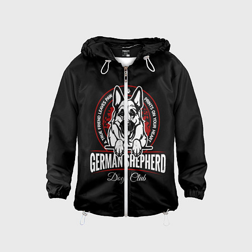 Детская ветровка Немецкая Овчарка German Shepherd -1 / 3D-Белый – фото 1
