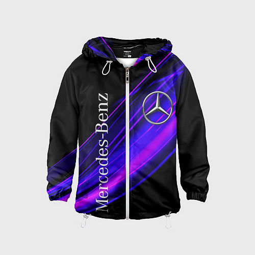 Детская ветровка MERCEDES-BENZ МЕРСЕДЕС-БЕНЗ ПУРПУРНЫЙ / 3D-Белый – фото 1