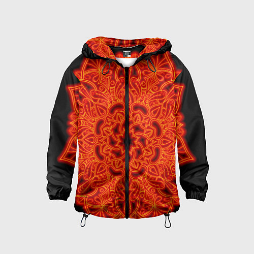 Детская ветровка Огненная мандала / 3D-Черный – фото 1