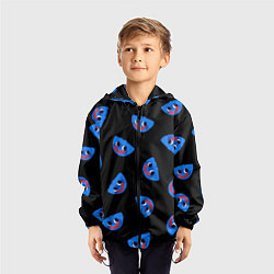 Ветровка с капюшоном детская Huggy Wuggy Pattern, цвет: 3D-черный — фото 2