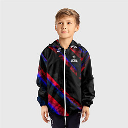 Ветровка с капюшоном детская ЦСКА Dark Theme, цвет: 3D-белый — фото 2