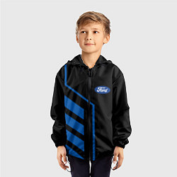 Ветровка с капюшоном детская Форд, Ford, цвет: 3D-черный — фото 2