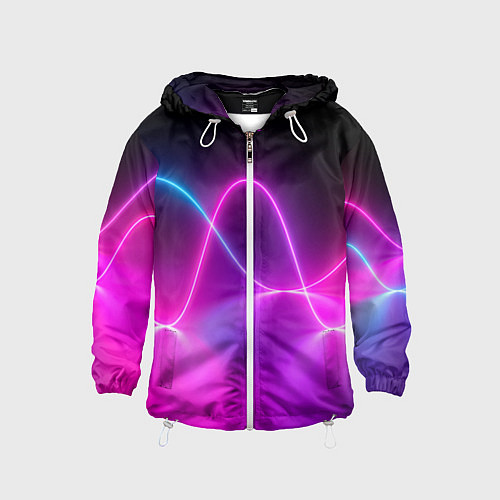 Детская ветровка Лучи света pink theme / 3D-Белый – фото 1