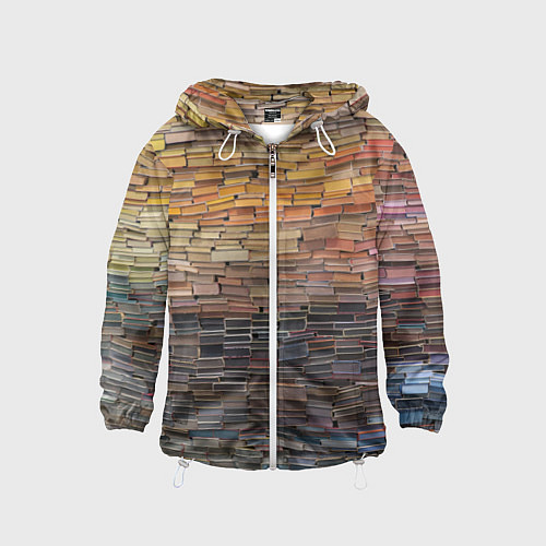 Детская ветровка Книжные кирпичики знаний / 3D-Белый – фото 1