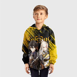 Ветровка с капюшоном детская ZHONGLI NIN GUAN GENSHIN IMPACT, цвет: 3D-черный — фото 2