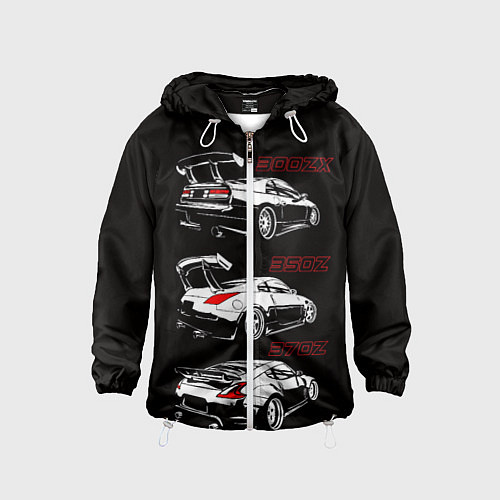 Детская ветровка NISSAN 300 ZX 350Z 370Z JDM STYLE / 3D-Белый – фото 1