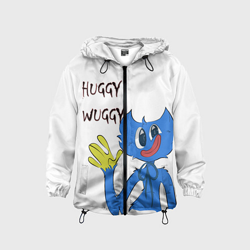 Детская ветровка Huggy Wuggy - Poppy Playtime Хагги Вагги / 3D-Черный – фото 1