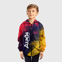 Ветровка с капюшоном детская АУДИ Autosport Пламя, цвет: 3D-черный — фото 2