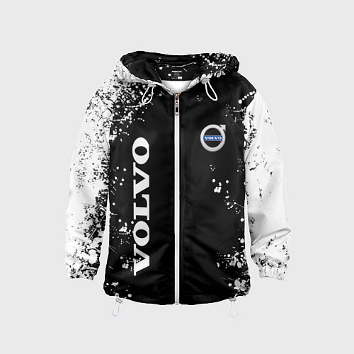 Детская ветровка Volvo капли и брызги красок / 3D-Белый – фото 1