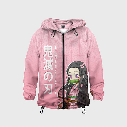 Детская ветровка НЕДЗУКО DEMON SLAYER КЛИНОК / 3D-Черный – фото 1