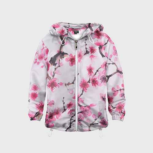 Детская ветровка Мазки весны / 3D-Белый – фото 1