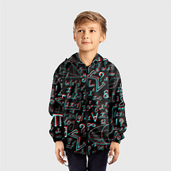 Ветровка с капюшоном детская ФОРМУЛЫ ГЛИТЧ GLITCH, цвет: 3D-черный — фото 2