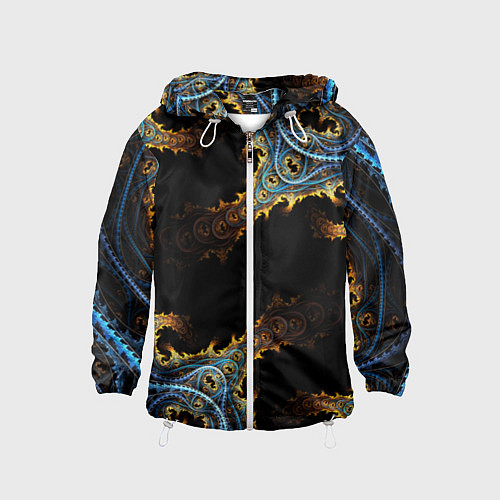 Детская ветровка Огненные фракталы 3d / 3D-Белый – фото 1